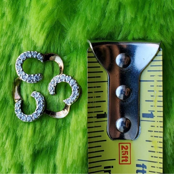 3 horseshoe pendant, zircon, silver, 14k plated - Picture 3 of 3